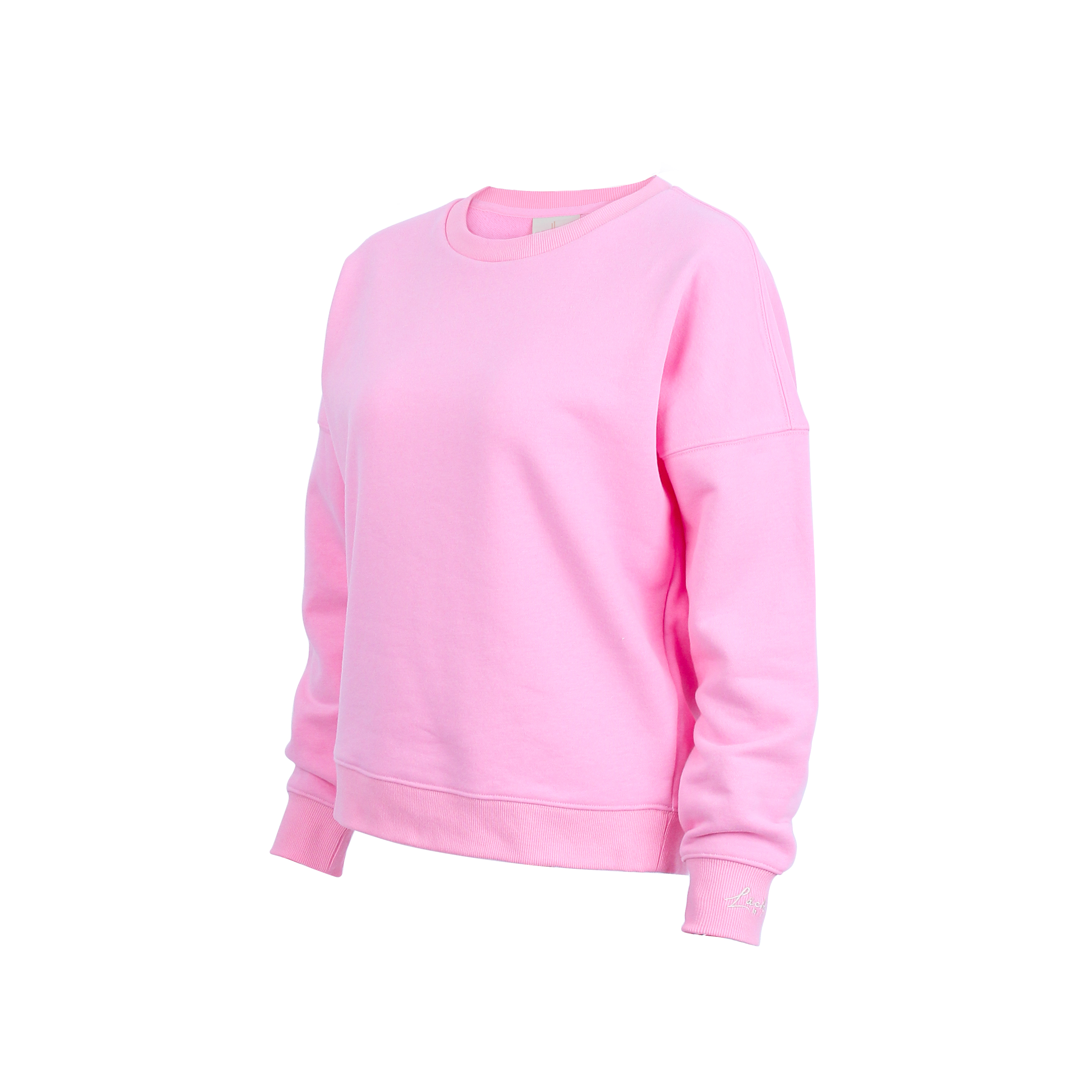 MEL Pullover uni Stiching "lächeln hilft", pink